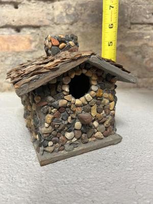 Little Bit of Everything - Rooster pitcher and stone birdhouse lot