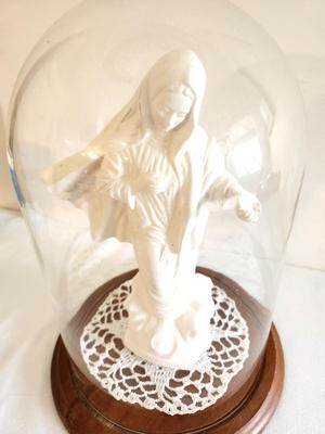 Lot #14 Plaster Statue of Our Lady of Medjugorje under Dome