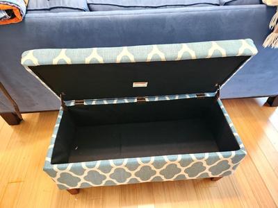 Lot #15 Contemporary Upholstered Storage Bench