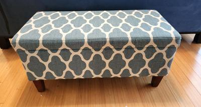 Lot #15 Contemporary Upholstered Storage Bench