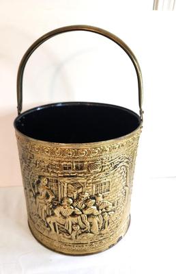 Lot #16 Vintage Brass Kindling/Fireplace Bucket