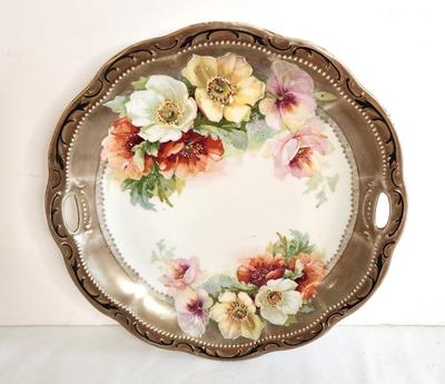 Lot #20 Antique Royal Crown Derby Porcelain Dessert Platter
