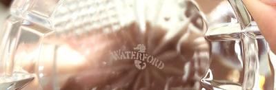 Lot #21 Waterford Crystal Globe Paperweight on Stand