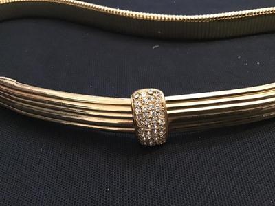 NYC Accessocraft Gorgeous Rhinestone Gold Ton Buckle Expansion. Great Condition