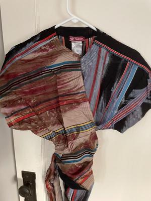 Colorful dress and two piece