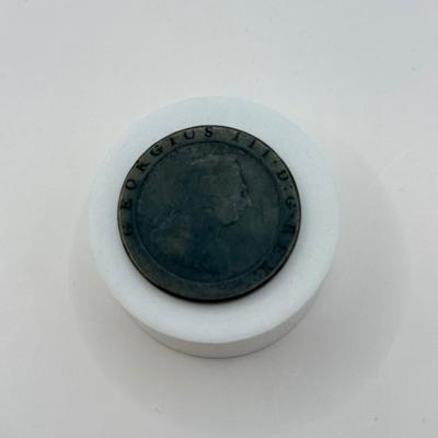 LOT 540J: 1797 Antique Great Britain George III "Cartwheel" Penny Copper Coin