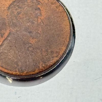 LOT 543J: Antique US Coins: 1810 Liberty Head One Cent Piece, Early 1800s Large Cents & 1909 VDB Penny