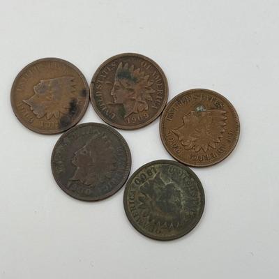LOT 544J: Antique 1900-1909 “Indian Head” Pennies US One Cent Currency