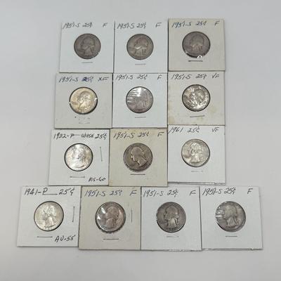 LOT 545J: 1932-1951 US George Washington Quarters
