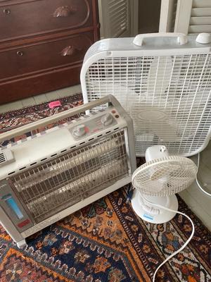 Fans and heater