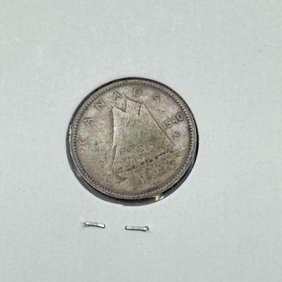 LOT 548J: 1920-1966 Canadian Dime 10 Cent Coins (80% Silver, 20% Copper)