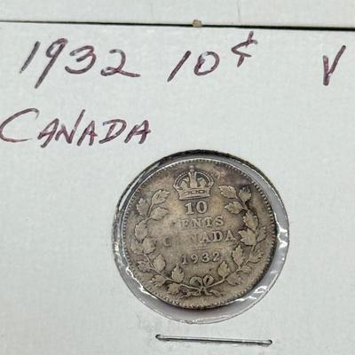 LOT 548J: 1920-1966 Canadian Dime 10 Cent Coins (80% Silver, 20% Copper)
