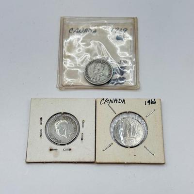 LOT 548J: 1920-1966 Canadian Dime 10 Cent Coins (80% Silver, 20% Copper)
