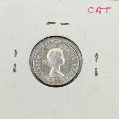 LOT 548J: 1920-1966 Canadian Dime 10 Cent Coins (80% Silver, 20% Copper)
