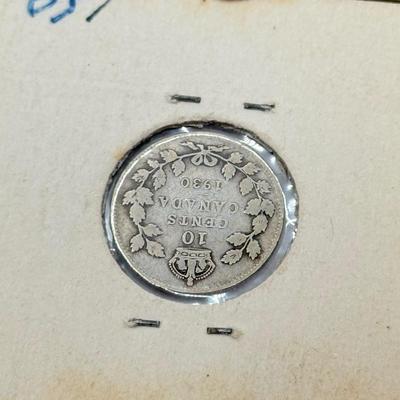 LOT 548J: 1920-1966 Canadian Dime 10 Cent Coins (80% Silver, 20% Copper)