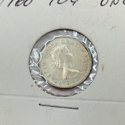 LOT 548J: 1920-1966 Canadian Dime 10 Cent Coins (80% Silver, 20% Copper)