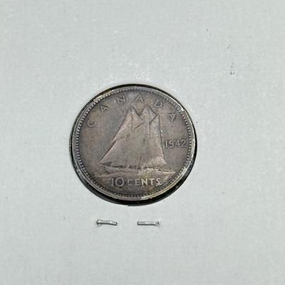 LOT 548J: 1920-1966 Canadian Dime 10 Cent Coins (80% Silver, 20% Copper)