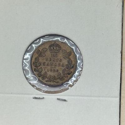 LOT 548J: 1920-1966 Canadian Dime 10 Cent Coins (80% Silver, 20% Copper)