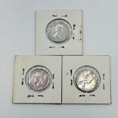 LOT 548J: 1920-1966 Canadian Dime 10 Cent Coins (80% Silver, 20% Copper)