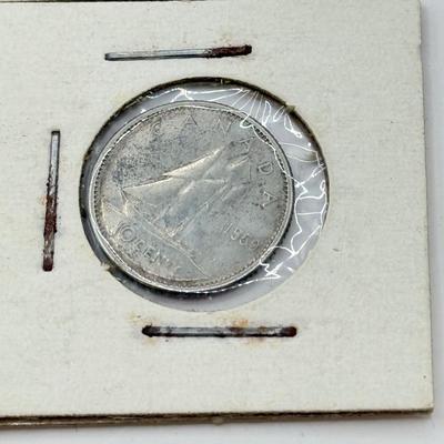 LOT 548J: 1920-1966 Canadian Dime 10 Cent Coins (80% Silver, 20% Copper)