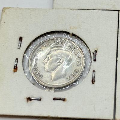 LOT 548J: 1920-1966 Canadian Dime 10 Cent Coins (80% Silver, 20% Copper)