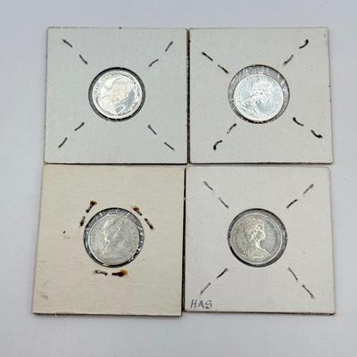 LOT 548J: 1920-1966 Canadian Dime 10 Cent Coins (80% Silver, 20% Copper)