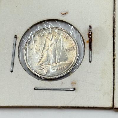 LOT 548J: 1920-1966 Canadian Dime 10 Cent Coins (80% Silver, 20% Copper)