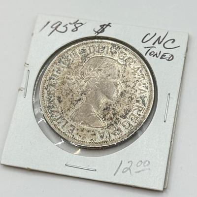 LOT 549J: 1935-1964 Canadian One Dollar Coins (80% Silver)