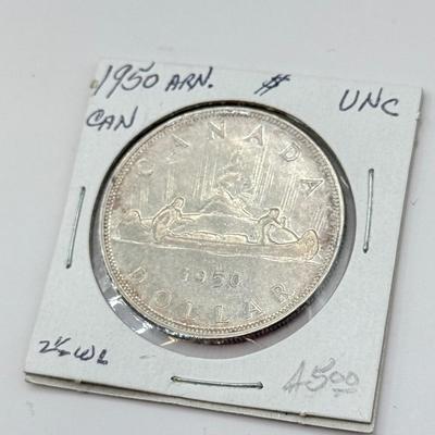 LOT 549J: 1935-1964 Canadian One Dollar Coins (80% Silver)