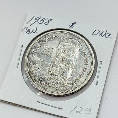 LOT 549J: 1935-1964 Canadian One Dollar Coins (80% Silver)