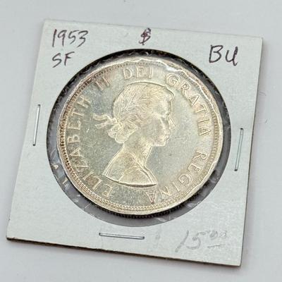 LOT 549J: 1935-1964 Canadian One Dollar Coins (80% Silver)