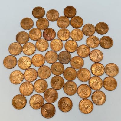 LOT 550J: 1956 Great Britain Queen Elizabeth II Farthing Coins
