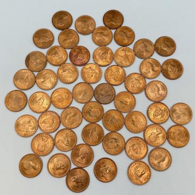 LOT 550J: 1956 Great Britain Queen Elizabeth II Farthing Coins