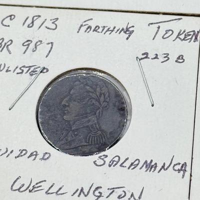 LOT 551J: 1800s Antique Canadian Coins & Tokens: New Brunswick Penny Token, Success to the Fisheries, Canadian 1/2 Penny & More