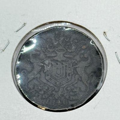 LOT 551J: 1800s Antique Canadian Coins & Tokens: New Brunswick Penny Token, Success to the Fisheries, Canadian 1/2 Penny & More