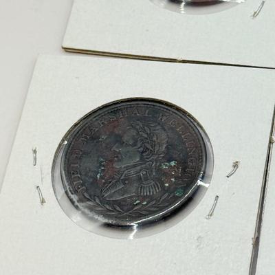 LOT 551J: 1800s Antique Canadian Coins & Tokens: New Brunswick Penny Token, Success to the Fisheries, Canadian 1/2 Penny & More