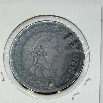 LOT 551J: 1800s Antique Canadian Coins & Tokens: New Brunswick Penny Token, Success to the Fisheries, Canadian 1/2 Penny & More