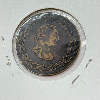 LOT 551J: 1800s Antique Canadian Coins & Tokens: New Brunswick Penny Token, Success to the Fisheries, Canadian 1/2 Penny & More