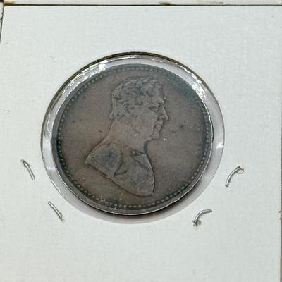 LOT 551J: 1800s Antique Canadian Coins & Tokens: New Brunswick Penny Token, Success to the Fisheries, Canadian 1/2 Penny & More