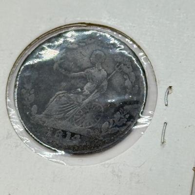 LOT 551J: 1800s Antique Canadian Coins & Tokens: New Brunswick Penny Token, Success to the Fisheries, Canadian 1/2 Penny & More