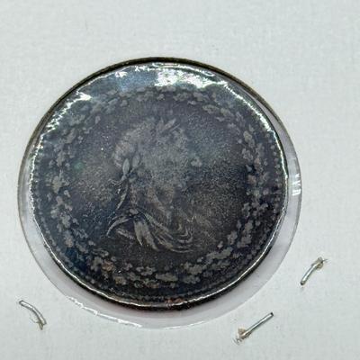 LOT 551J: 1800s Antique Canadian Coins & Tokens: New Brunswick Penny Token, Success to the Fisheries, Canadian 1/2 Penny & More