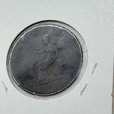 LOT 551J: 1800s Antique Canadian Coins & Tokens: New Brunswick Penny Token, Success to the Fisheries, Canadian 1/2 Penny & More