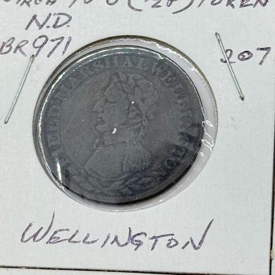 LOT 551J: 1800s Antique Canadian Coins & Tokens: New Brunswick Penny Token, Success to the Fisheries, Canadian 1/2 Penny & More