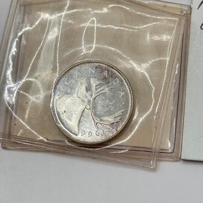 LOT 553J: 1958-1967 Canadian Quarters 25 Cent Coins (80% Silver)