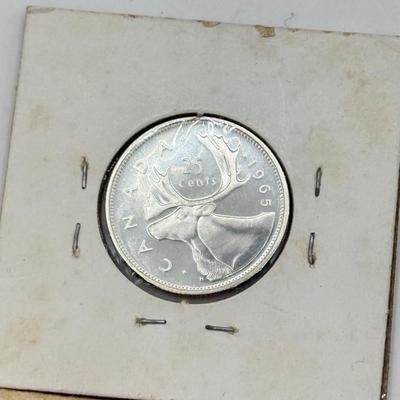 LOT 553J: 1958-1967 Canadian Quarters 25 Cent Coins (80% Silver)
