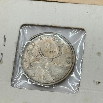 LOT 553J: 1958-1967 Canadian Quarters 25 Cent Coins (80% Silver)