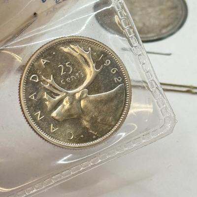 LOT 553J: 1958-1967 Canadian Quarters 25 Cent Coins (80% Silver)
