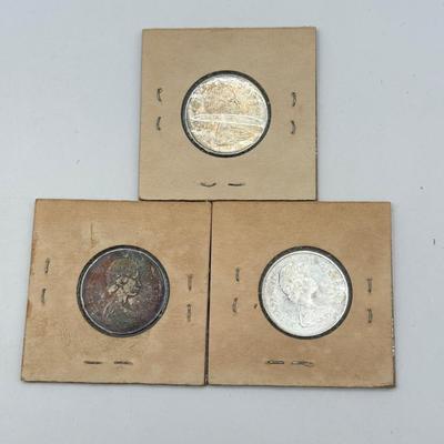 LOT 553J: 1958-1967 Canadian Quarters 25 Cent Coins (80% Silver)