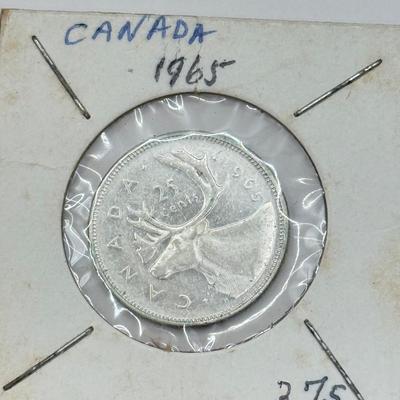 LOT 553J: 1958-1967 Canadian Quarters 25 Cent Coins (80% Silver)