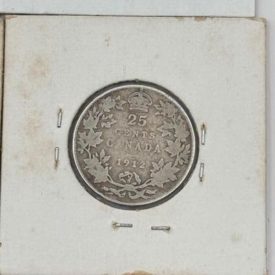 LOT 554J: 1871-1919 Canadian Quarters 25 Cent Coins (92% Silver)